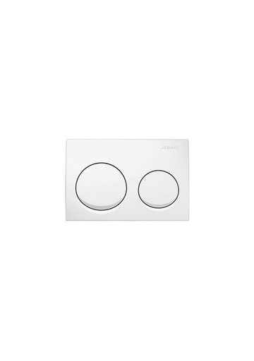 [115.040.11.5] ALPHA 20 ACTUATR PLATE DUAL FLUSH WHITE ALPHINE