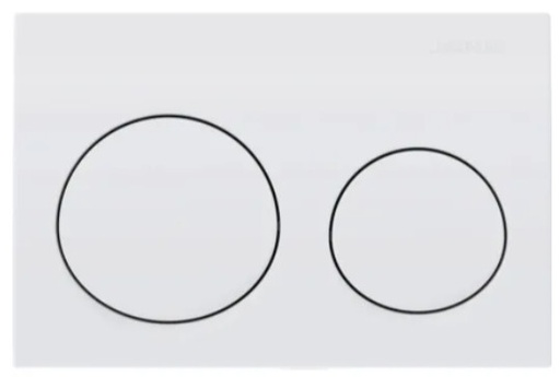 [115.040.11.5] ALPHA 20 ACTUATR PLATE DUAL FLUSH WHITE ALPHINE