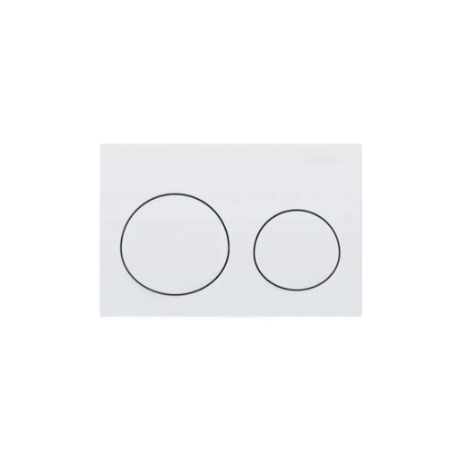 [115.040.11.5] ALPHA 20 ACTUATR PLATE DUAL FLUSH WHITE ALPHINE