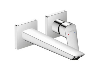 [71256000] LOGIS 2 2 HOLE BASIN MIXER FOR CONCEALED INSTALLATION WITH SPOUT 206 MM WALL-MOUNTED