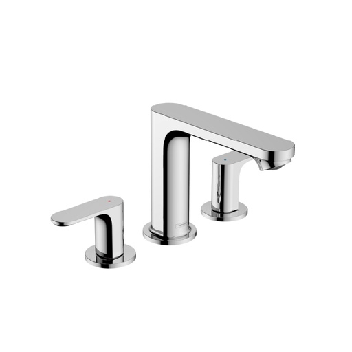 [72530000] REBRIS S 3- HOLE BASIN MIXER 110 WITH POP- UP WASTE SET CHROME